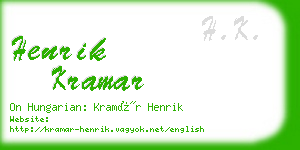 henrik kramar business card